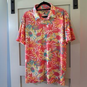 Chubbies Men's Floral Polo - Pink, Yellow, Blue